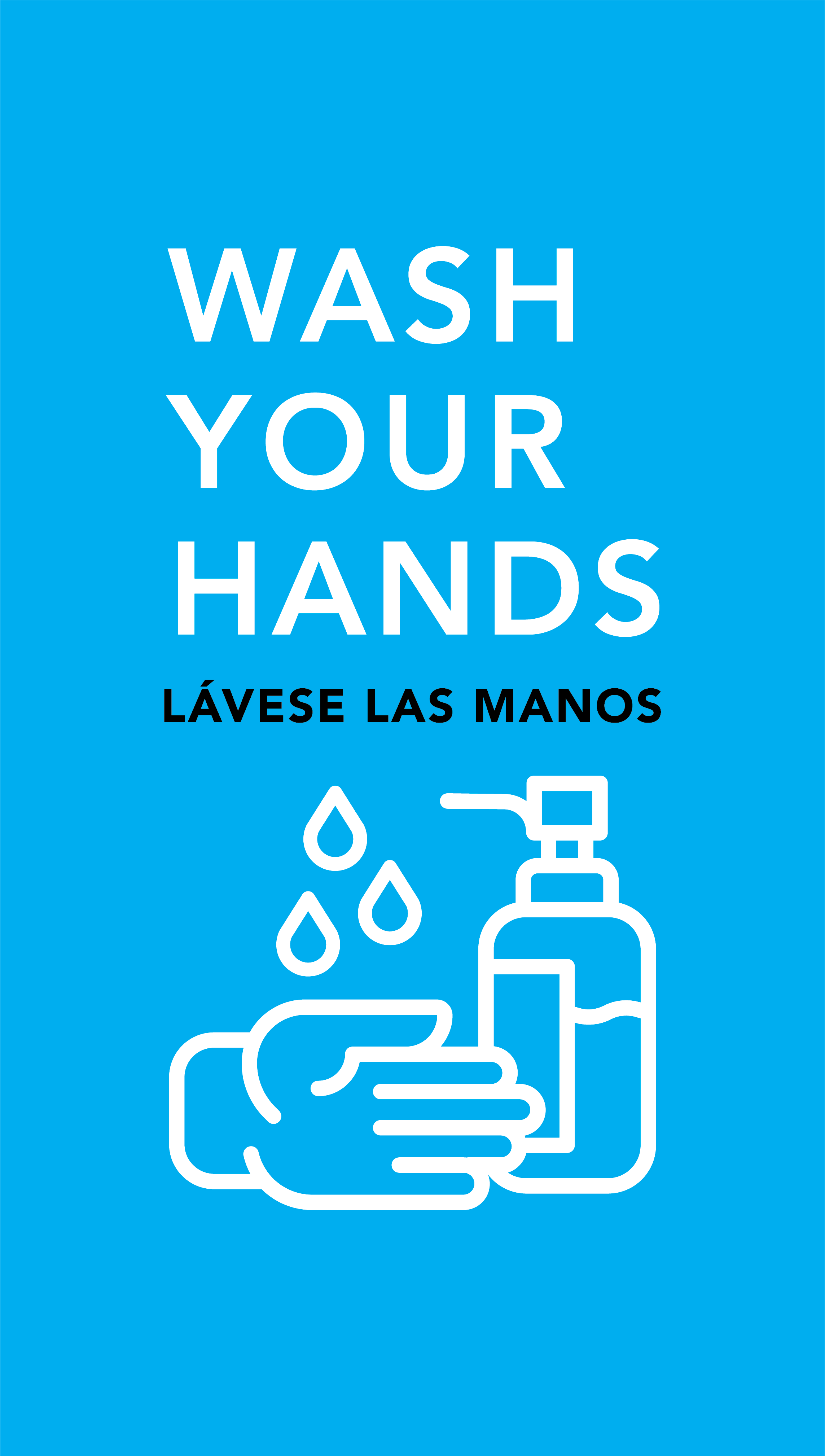 Wash your Hands. Lavese Las Manos