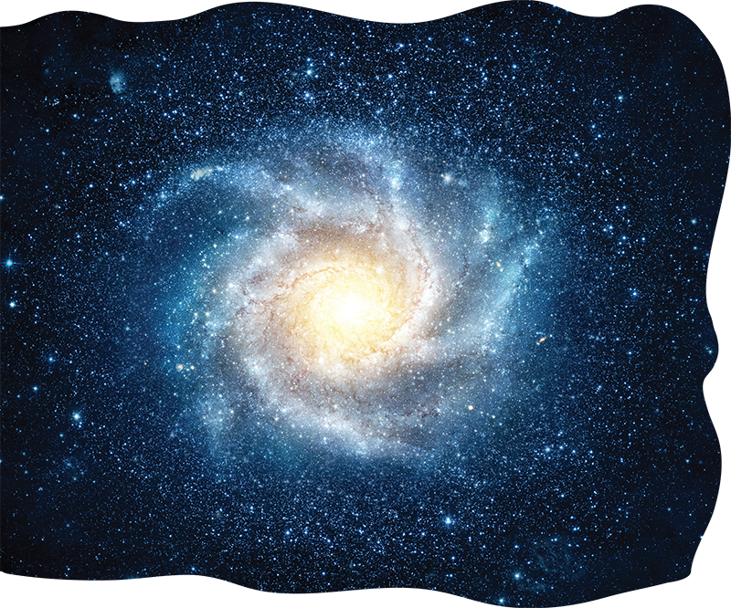 Organic graphic of a the Mily Way galaxy