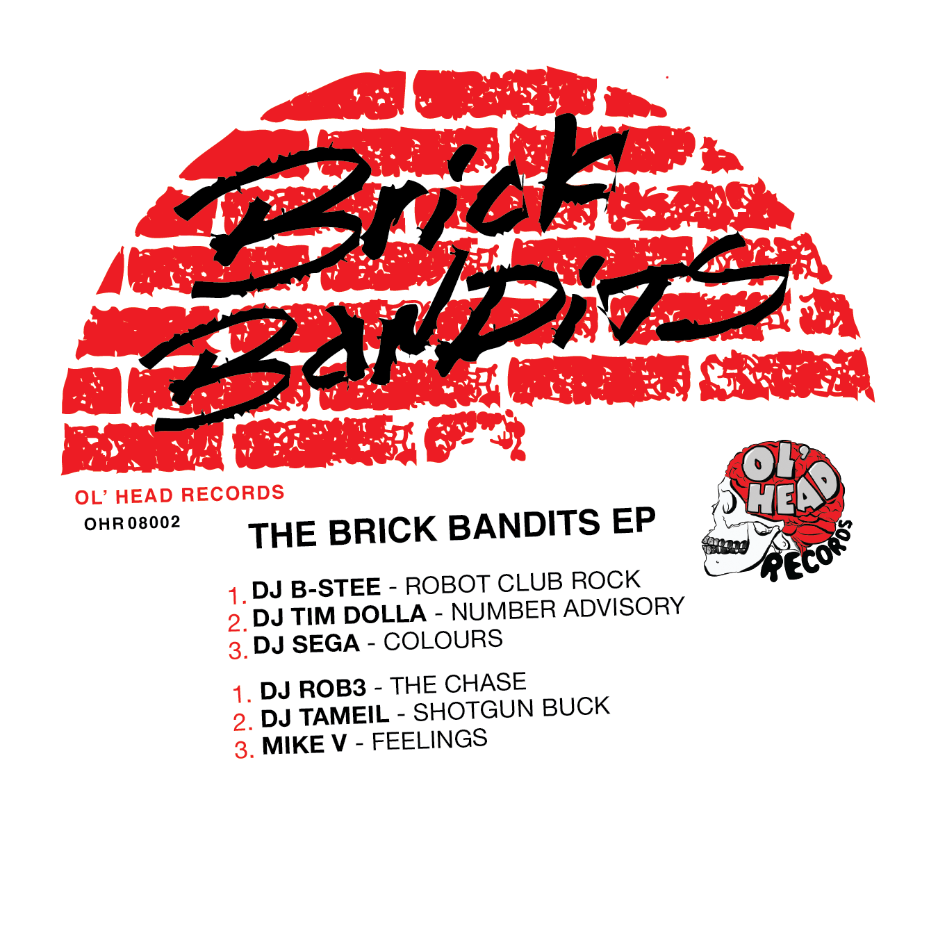 Brick Bandits 12 inch record label A-side