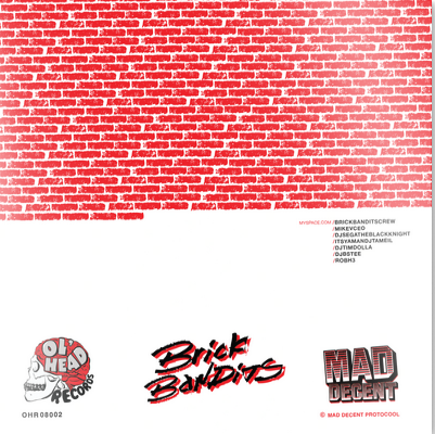 Brick Bandits 12 inch record sleeve A-side